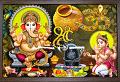 Divine Ganesh, Om & Shiva Lingam Resin Crystal Frame – 14" x 20"